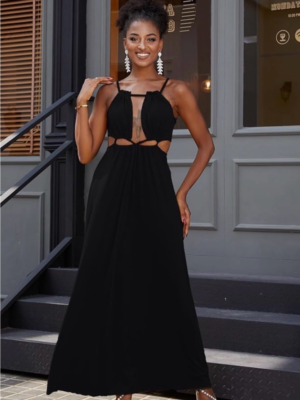 Black Cutout Maxi Dress